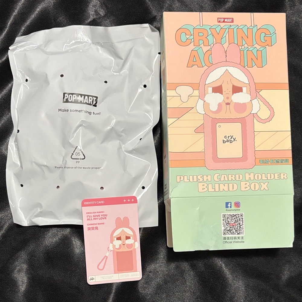 Pop Mart x Cry Baby Crying Again Plush Card Holder - I’ll Give You All My Love - Picture 2 of 3